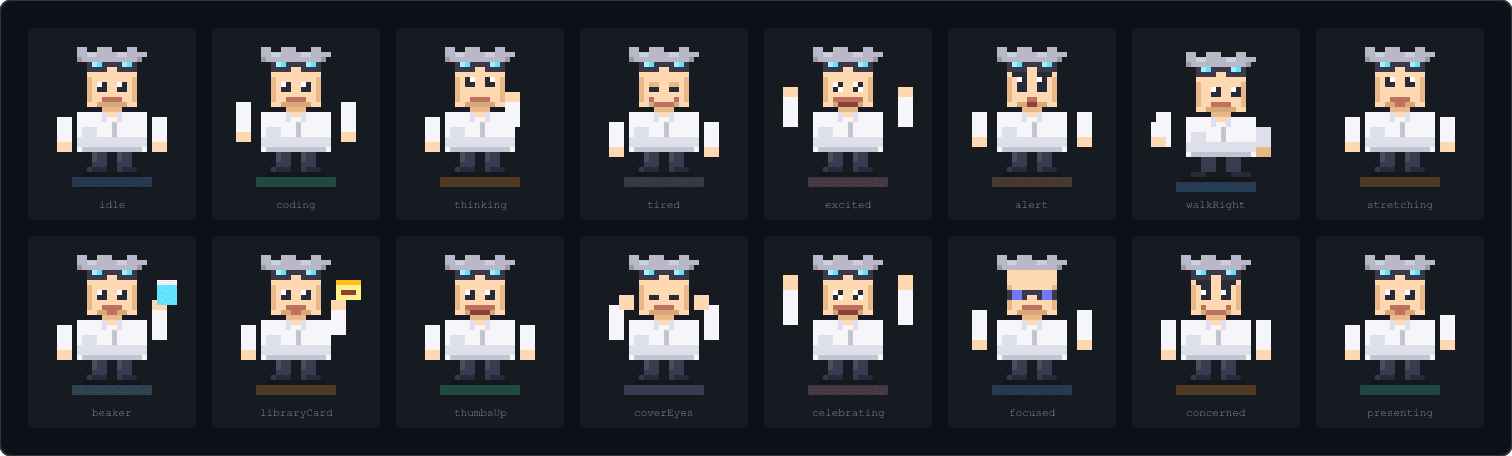 Dr. Vibe animation states